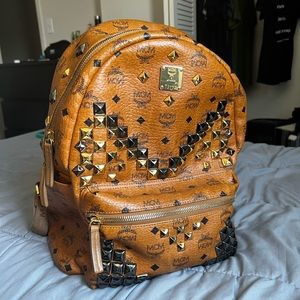 Large MCM studded backpack